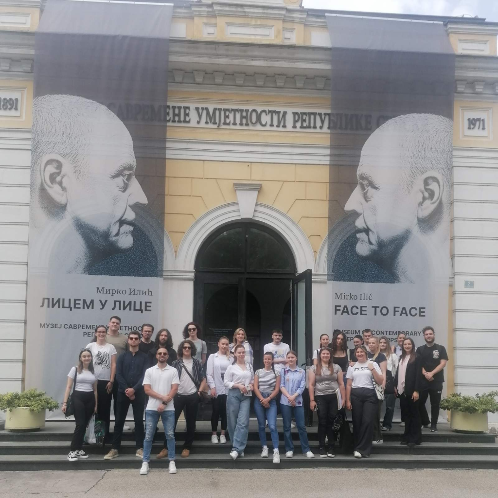Studenti Banja Luka College-a, sa studijskog programa Grafički dizajn i vizuelne komunikacije, posjetili su Muzej savremene umjetnosti Republike Srpske.