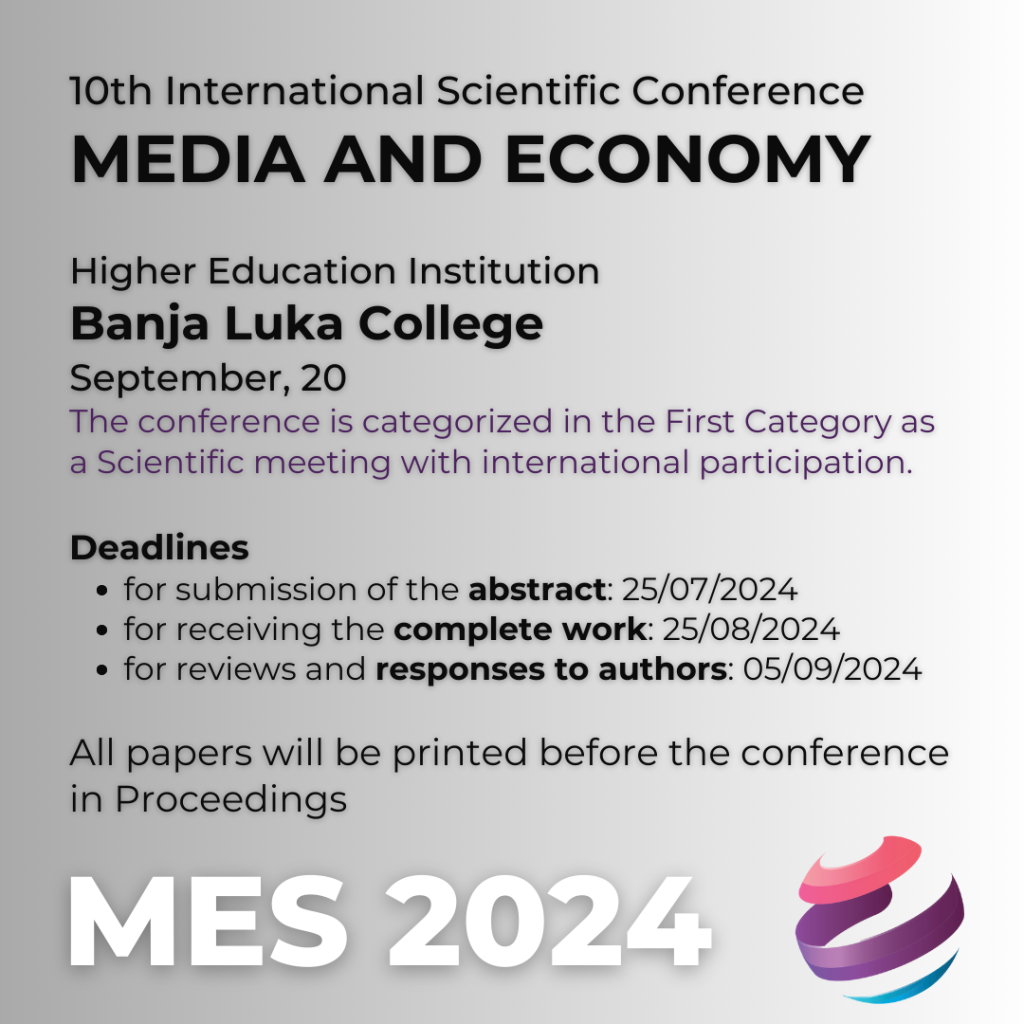 International Scientific Conference MEDIA AND ECONOMY