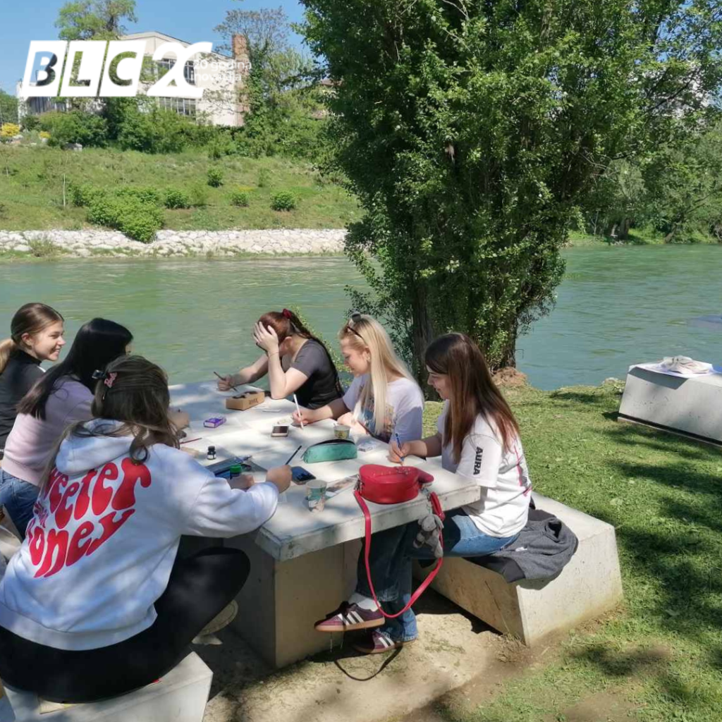 Skice pejzaža pored rijeke Vrbas